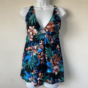 Shore Shape Swimwear One Piece Tropical Floral sz 12 Bathing Suit Beach Vacation